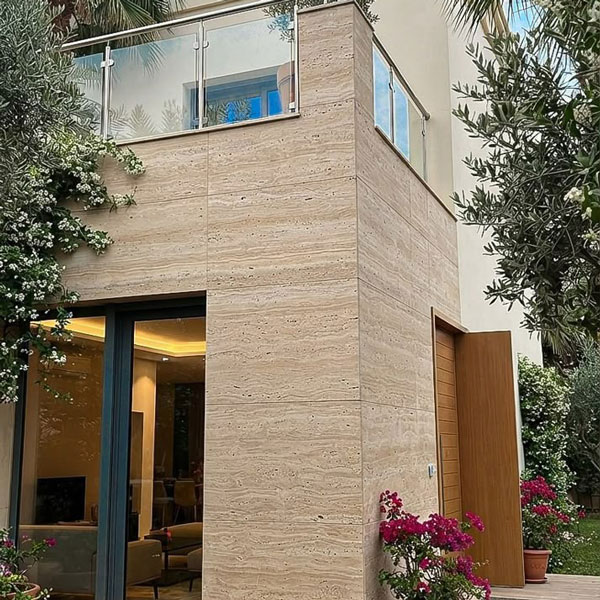 Light Beige Travertine Slab